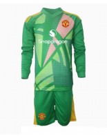 Otroške Nogometnih dresov Manchester United Vratar Tretji 2024-25 Dolgi rokavi (+ hlače)